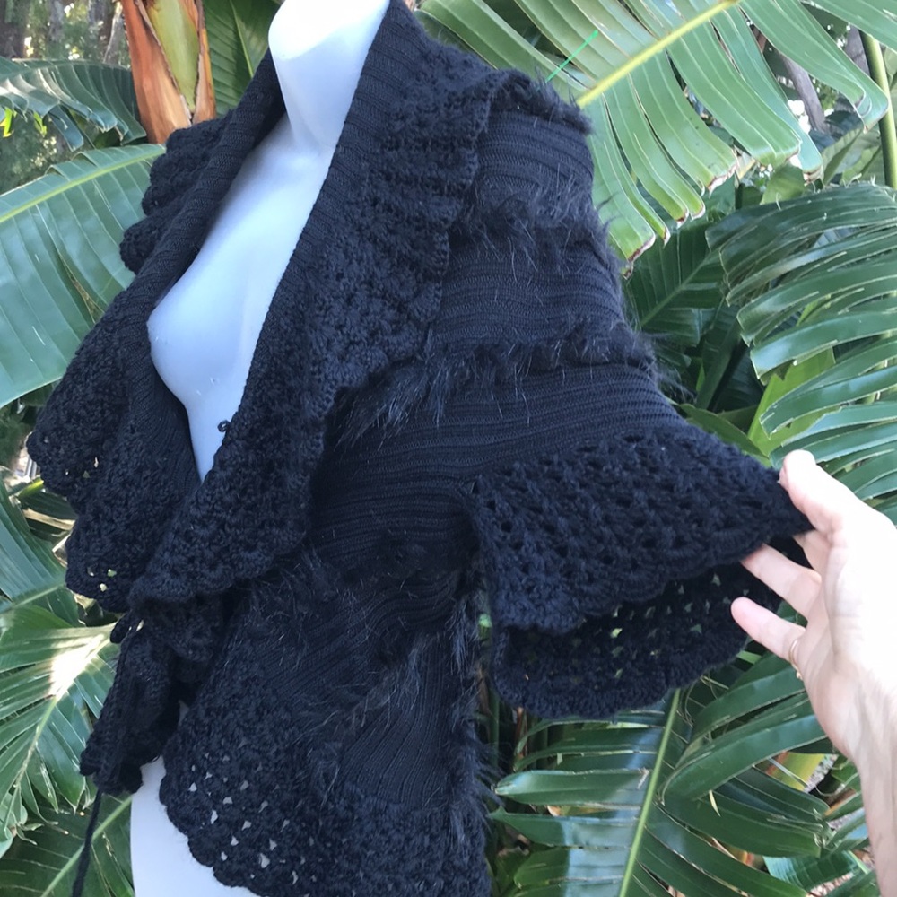 David Kahn Crochet and rabbit for peplum sweater or jacket